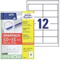 Avery Universaletiketter Avery 97x42,3 mm, hvid med Ultragrip + 30% ekstra indhold - (65 ark x 12 stk.)