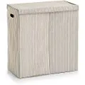 Zeller Present sammenleggbar skittentøyskurv for klær STRIPES to-kammer skittentøyskurv 120 l kapasitet B07FK92RKT