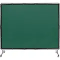 Vevor sveiseskjerm med ramme, 6' x 8' sveisegardinskjerm, flammehemmende vinylsveiseskjerm på 4 svingbare hjul (2 låsbare), bevegelig og profesjonell for verksted/industri, grønn