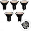 LUEDD Sett med 5 GU10 dimbare LED-pærer 50 mm Honey Rate 6W 400 lm 3000K