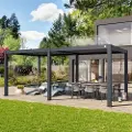 PRIMEYARD 3x6 m pergola, lamelltak, antrasitt