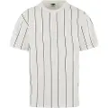 Urban Classics Printed Pinstripe T-skjorte hvit