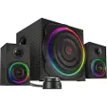 Speedlink GRAVITY CARBON RGB - Høyttalersystem - for PC - 2,1 kanaler - trådløs - Bluetooth - 60 watt (Total)