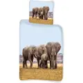 MCU Elefant Sengetøj 140 x 200, 100 procent bomuld