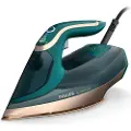 Philips Azur 8000 Series DST8030 - Dampstrykejern med automatisk slukking - såleplate: SteamGlide Elite - 3000 W - opalgrønn