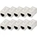 Digitus - Nettverkkopler - RJ-45 (hunn) til RJ-45 (hunn) - skjermet - CAT 6a - modular, stifttilordning: 1:1 (en pakke 10)