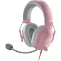 Razer Blackshark V2 X, Koblet med ledninger (ikke trådløs), 12 - 28000 Hz, Spilling, 240 g, Hodesett, Grå, Rosa