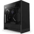 NZXT H series H5 Flow - Mid tower - utvidet ATX (E-ATX) - sidepanel med vindu (herdet glass) - ingen strømforsyning - svart - USB/lyd