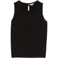 Tom Tailor Top Fabric Mix Ajour Ermeløs T-skjorte