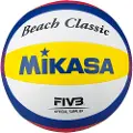 MIKASA BV552C, 10-panel ball, Blå, Hvit, Gult, Kunstig lær, Utendørs, 66 - 68 cm, Kina