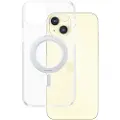 PanzerGlass Feature Case Transparent w. Silver Kickstand & MagSafe iPhone 15 Plus