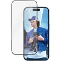 PanzerGlass - Skjermbeskyttelse for mobiltelefon - ultrabred passform - glass - rammefarge svart - for Apple iPhone 15, 16