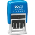 Colop Datumstempel mit Text Mini-Dater, Tradisjonell, Datostempel, Plast, 12 x 25 mm, Blå, Plast