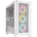 Corsair iCUE 4000D RGB Airflow - Mid tower - utvidet ATX (E-ATX) - sidepanel med vindu (herdet glass) - ingen strømforsyning (ATX) - ekte hvitt - USB/lyd