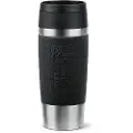 EMSA Travel Mug Classic N2020200, Sort, Rustfritt stål, Silikon, Rustfritt stål, Polypropylen (PP), 4 timer, 8 timer