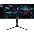 LC-Power LC-M30UWFC - LED-skjerm - gaming - kurvet - 30 (29.5 synlig) - 2560 x 1080 UWFHD @ 200 Hz - VA - 250 cd/m² - 3000:1 - 1 ms - 2xHDMI, 2xDisplayPort - svart