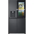 LG GMG960EVJE - Kjøleskap/fryser - fransk dør underfryser med vannautomat, isdispenser - Wi-Fi - bredde: 91.4 cm - dybde: 72.9 cm - høyde: 179.2 cm - 638 liter - Klasse E - essens svart stål