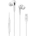 Celly UP1200TYPECWH, Koblet med ledninger (ikke trådløs), 20 - 20000 Hz, Samtaler/musikk, 50 g, Hodesett, Hvit