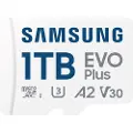 Samsung EVO Plus MB-MC1T0SA - Flashminnekort (microSDXC til SD-adapter inkludert) - 1 TB - A2 / Video Class V30 / UHS-I U3 / Class10 - microSDXC UHS-I