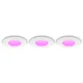 Philips Hue White and Color Ambiance Slim - Forenket søkelys - LED - 8.3 W - klasse E - 16 millioner farger - 2000-6500 K - rund - hvit (en pakke 3)