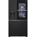 LG InstaView GSGV81EPLL, Frittstående, Amerikansk dør, Sort, På innsiden, R600a, Glass