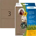 Herma 2075, Brun, Avrundet rektangel, Permanent, Universell, Papir, 158 g/m²