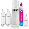 SodaStream Sodamaskin Terra - Megapakning - Hvit - 2 x 1 liters flasker, 1 x 0,5 liters flaske, 1 x Karbonasjonspatron