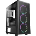 Azza Prime - Mid tower - ATX - sidepanel med vindu (herdet glass) - svart - USB/Audio/Mic
