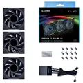 Lian Li UNI FAN TL LCD 120 (3-pakn.) - Kabinettvifte - 120mm - Svart med RGB LED-lys - 27 dBA