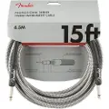 Fender Profesjonell 15 Fot Lang Rett Instrumentkabel Hvit Tweed