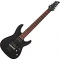 Schecter C-7 Deluxe Svart Sateng