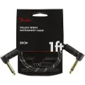 Fender Deluxe 1 Fot Lang Vinklet Instrumentkabel Svart Tweed