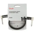 Fender Profesjonell 1 Fot Lang Vinklet Instrumentkabel Svart