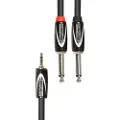 Roland 1/8 TRS - Dobbel 1/4 Kabel for Sammenkobling 10 fot/3 m