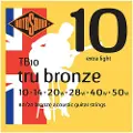 Rotosound Tru Bronze TB10 Brass Alloy Acoustic Guitar Strings 10-50