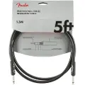 Fender Profesjonell 5 Fot Lang Rett Instrumentkabel Svart