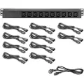 Adam hall 19 IEC Power Strip with 10 Connectors 1U