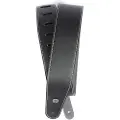 Daddario 25LS00-DX Classic Leather Strap with Contrast Stitch Black
