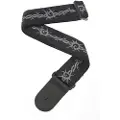 Daddario 50F04 Woven Guitar Strap Barbed Wire