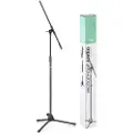 Stagg MIS-0822BK Mikrofon Boom Stativ med Sammenleggbare Ben Svart