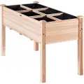 Vevor Tre opphøyd hageseng plantekasse 47,2x22,8x30" Blomstergrønnsaksurt