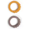 Filibabba Silicone teether ring 2-pack - Warm Grey + Honey G