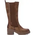 Refresh for woman. 17099503-TAUPE Taupe casual boots -Height heel 6cm (40), Brown, 5 to 8 cm, Zip