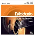 D'Addario EJ10 80/20 Bronze Acoustic Strings Extra Light 10-47