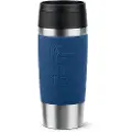 EMSA Travel Mug Classic N2020300, Sort, Blå, Rustfritt stål, Silikon, Rustfritt stål, Polypropylen (PP), 4 timer, 8 timer