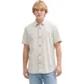 Tom Tailor Cotton Linen Kortarmet Skjorte