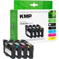 KMP MULTIPACK E201V, Sort, Cyan, Fiolblå, Gult, 9,1 ml, 5 ml, 4 stykker, 500 sider, Multipakke