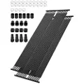Vevor solcelledrevet bassengvarmer, 2,75 x 20 fot HDPE solcellepanel for basseng (2 stk.) - slitesterkt og værbestandig, med komplett tilbehør, universelt solcellepanel for basseng – hever vanntempera