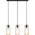 Eglo LITTLETON LANGBORD L710 3XE27 SORT/TRÆ FSC