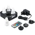 Duni LED genopladelige lys Duni Multicolor - inkl. fjernbetjening (4 stk.)